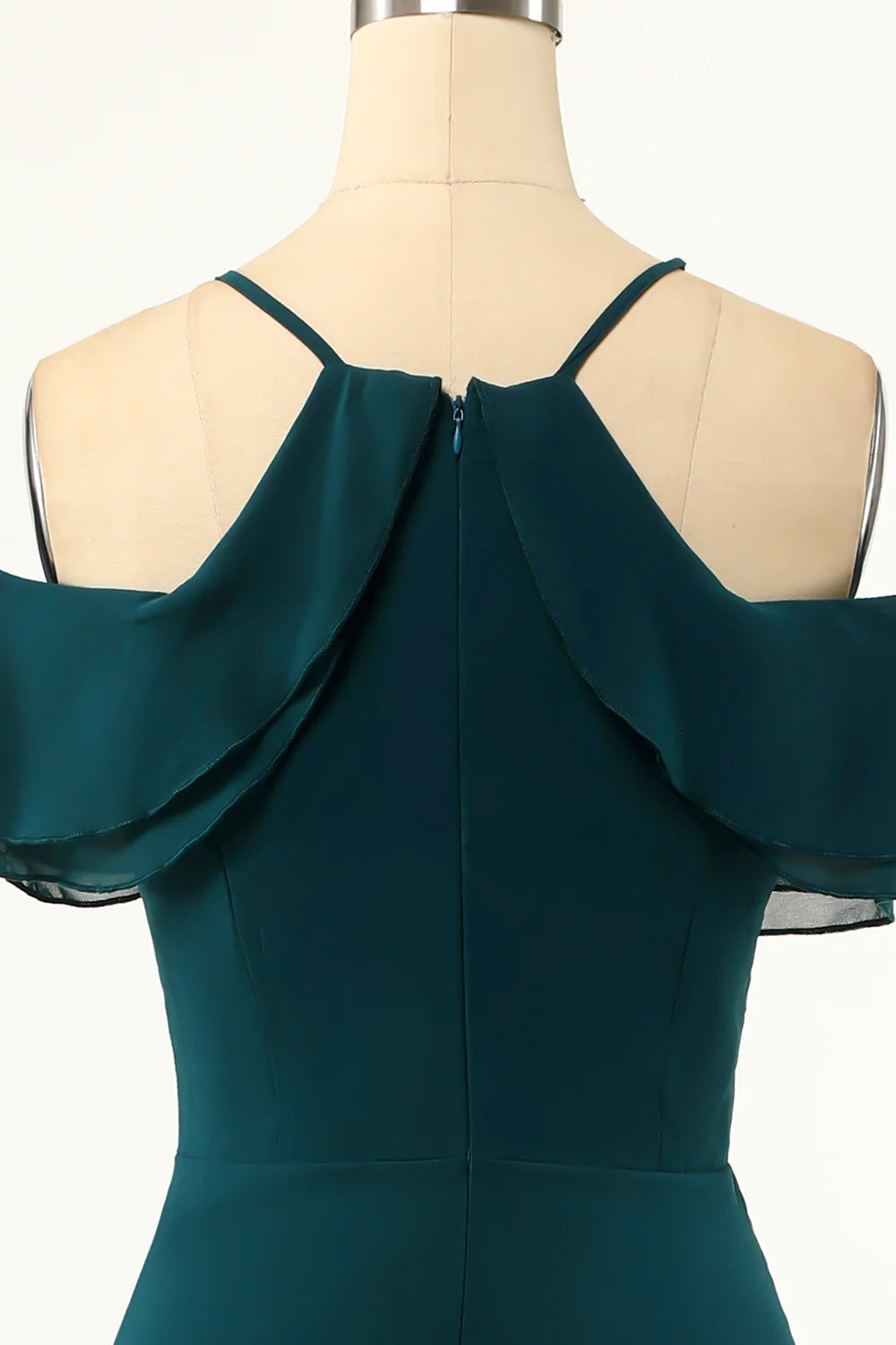 OKBBN off shoulder slim shoulder strap long evening gown