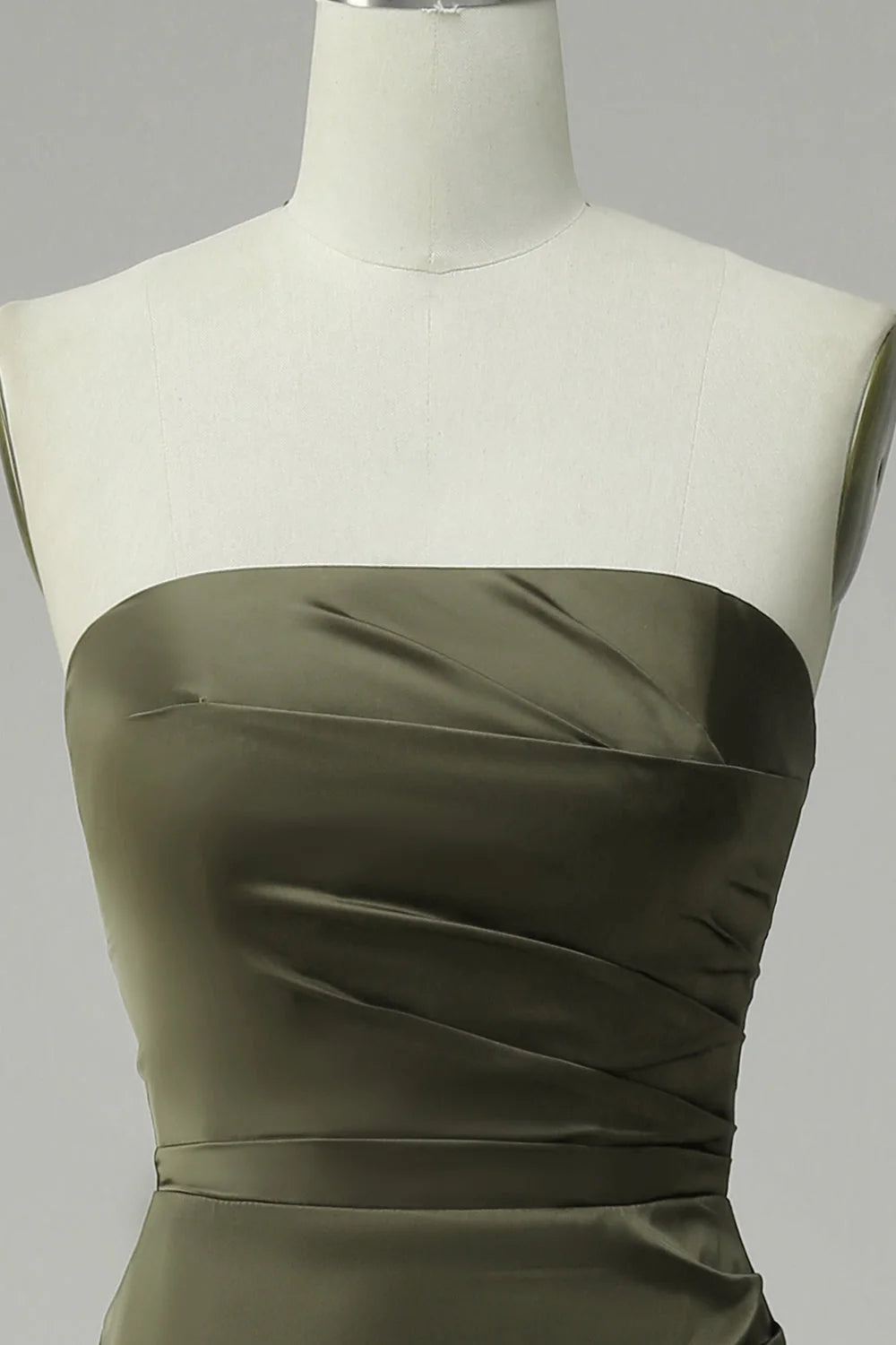 OKBBN off shoulder slit satin evening gown