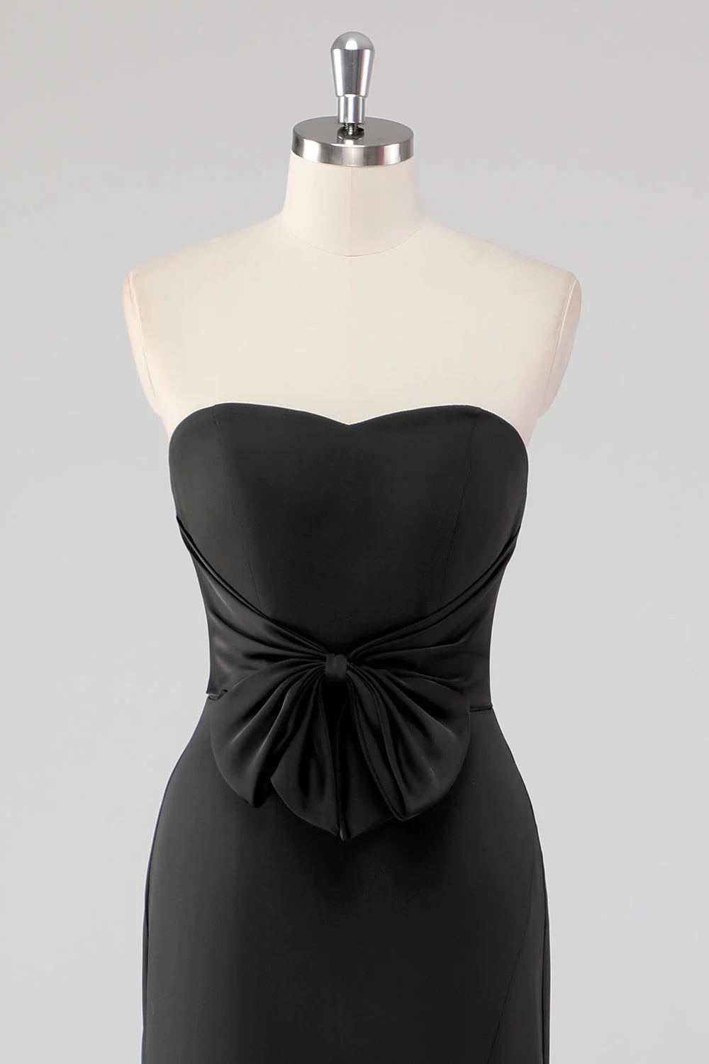 OKBBN elegant mermaid off shoulder bow detail slit evening gown