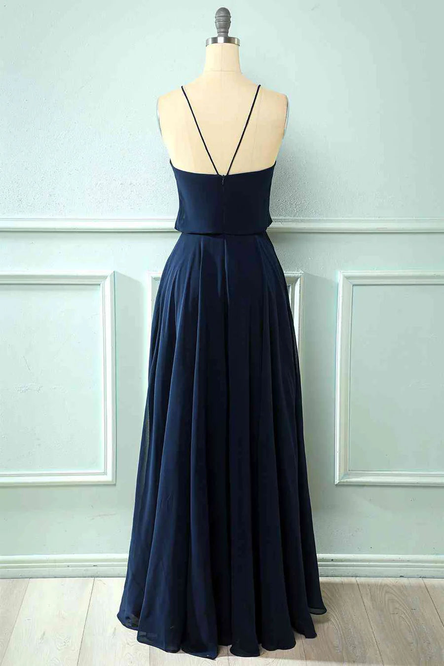 Chiffon Straps Bridesmaid Dress