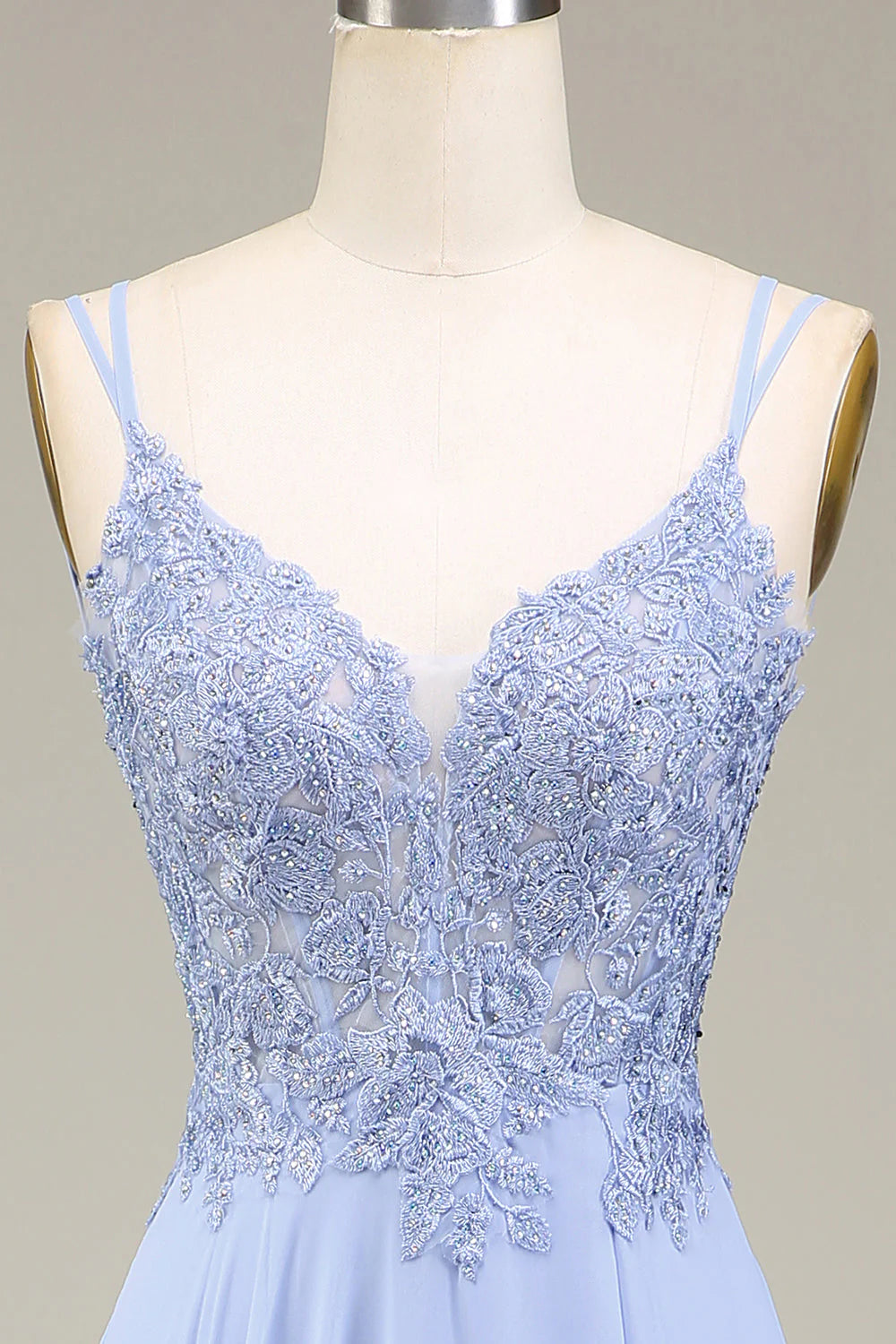 OKBBN elegant A-line sleeveless long evening gown