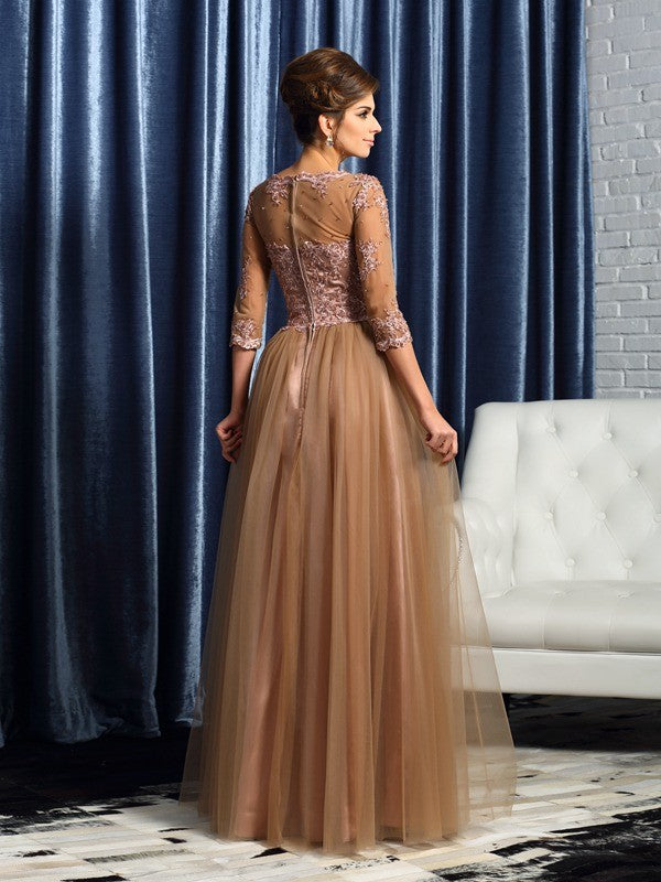 A-line dignified princess skirt elastic woven satin bridal gown