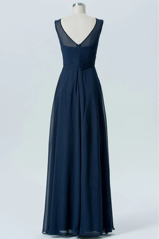Chiffon Sleeveless Sweetheart Bridesmaid Dress