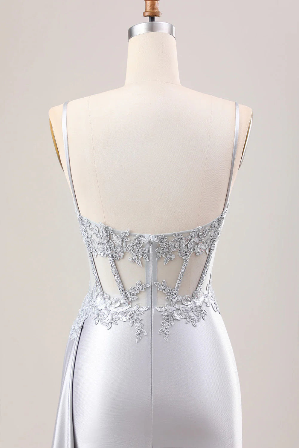 OKBBN elegant mermaid pleated see through tight corset evening gown