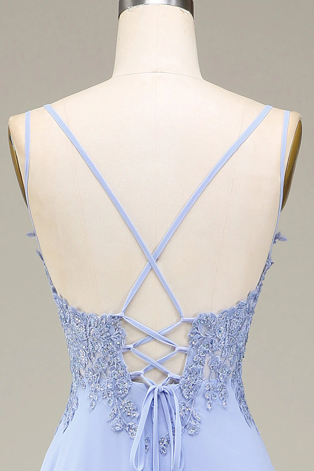 OKBBN elegant A-line sleeveless long evening gown