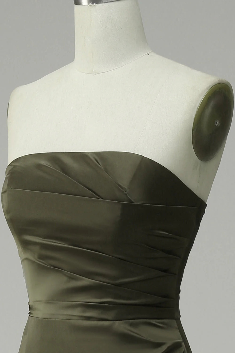 OKBBN off shoulder slit satin evening gown