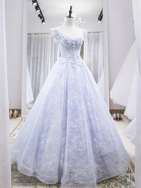 Sexy Sleeveless Sweet Floor Sticker Tulle Ball Dress