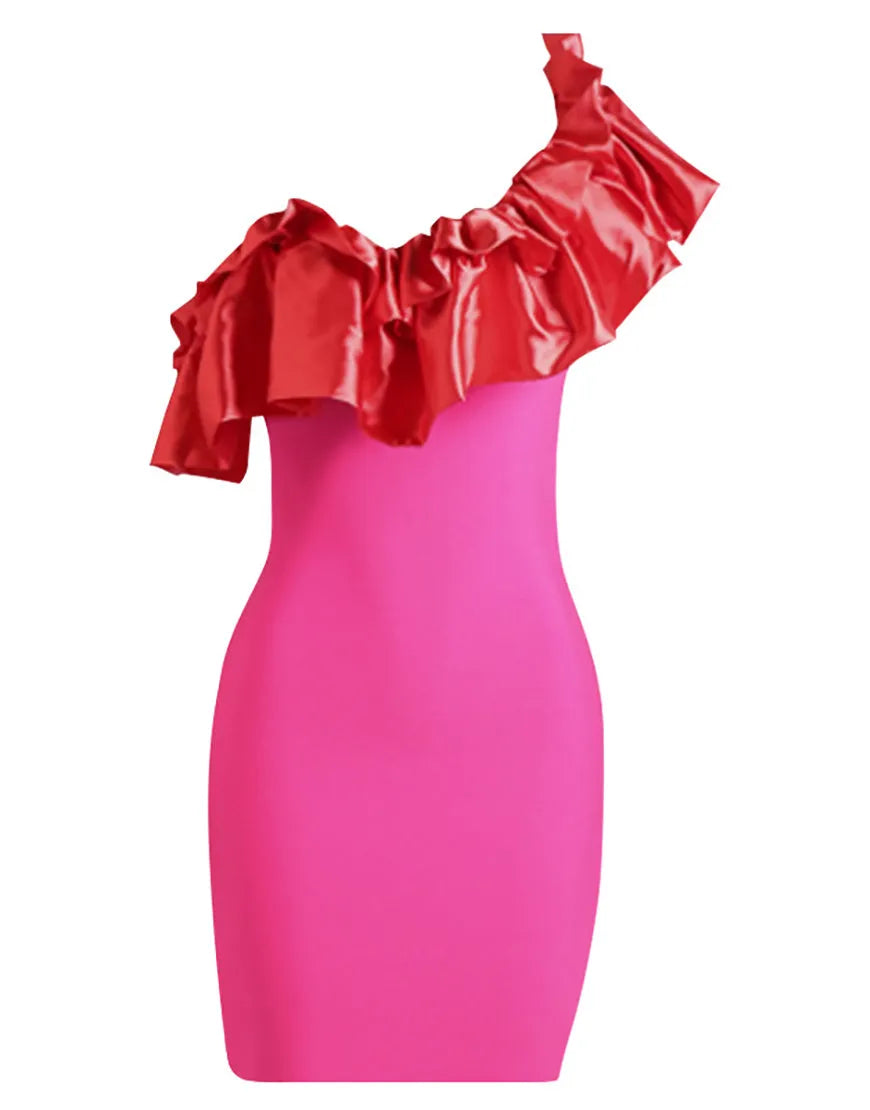 Beautiful Sexy Beautiful One Shoulder Short Ball Party Cocktail Dress