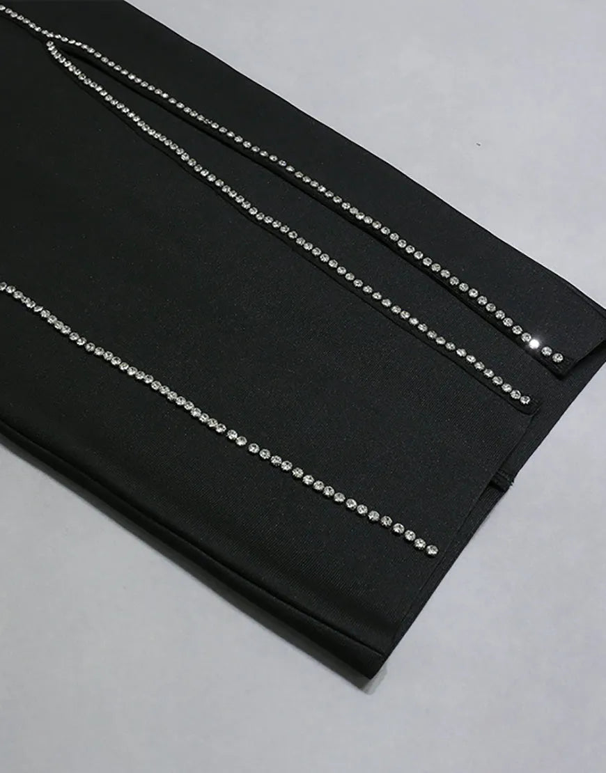 Italian Noodle Sexy Elegant Strap Midi Cocktail Dress Jewelry