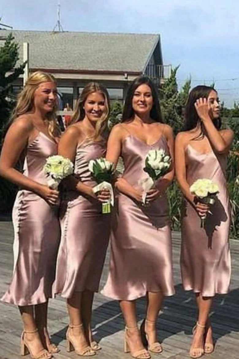 Leisure and Elegant Teal Italian Noodle Strap Bridesmaid Dress