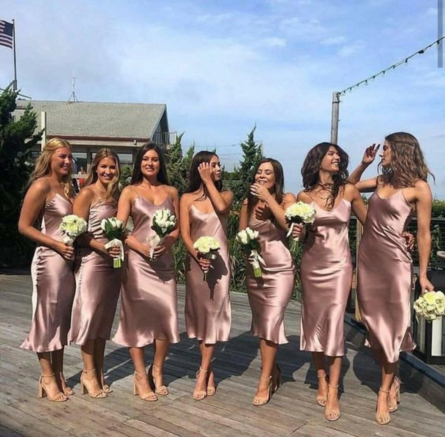 Leisure and Elegant Teal Italian Noodle Strap Bridesmaid Dress