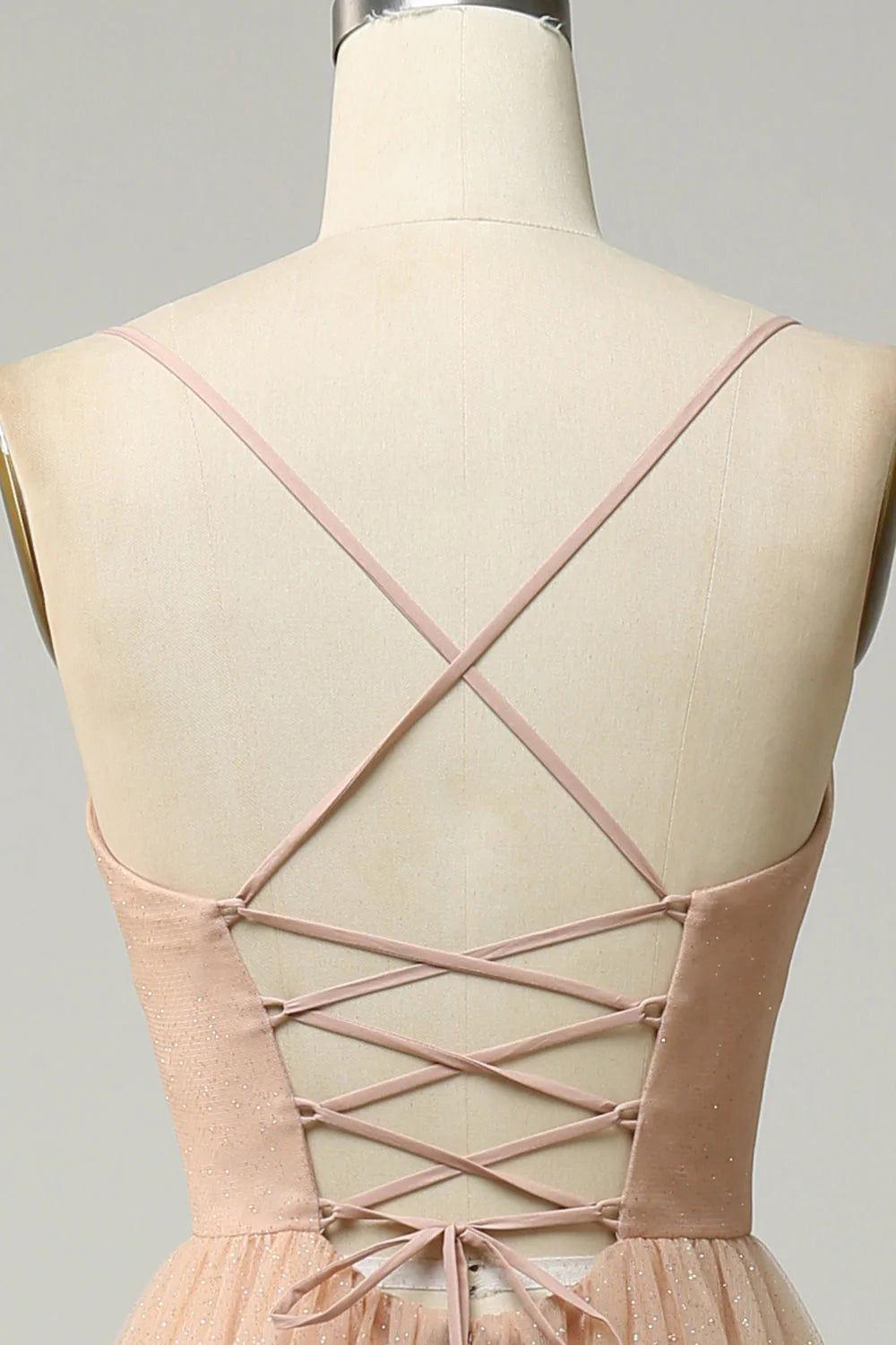 A Line Spaghetti Straps Long Bridesmaid Dress