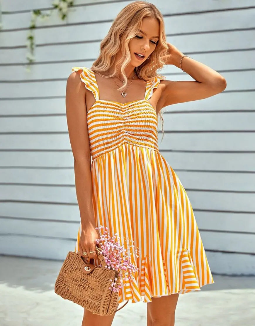 Cute elegant sexy A-line off the shoulder mini dance party cocktail dress