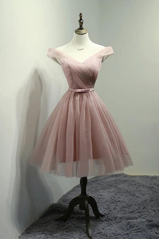 Sexy pink off shoulder sheer back to school sheer graduation dressSexy pink off shoulder sheer back to school sheer graduation dress