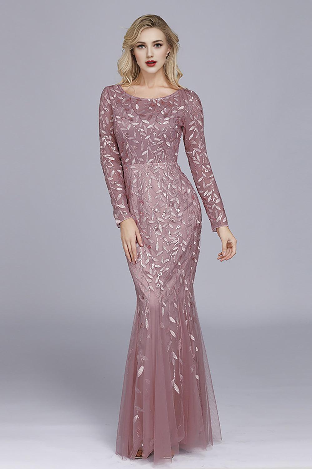 Mermaid Boat Neck Mother of the Bride Dress with Appliques