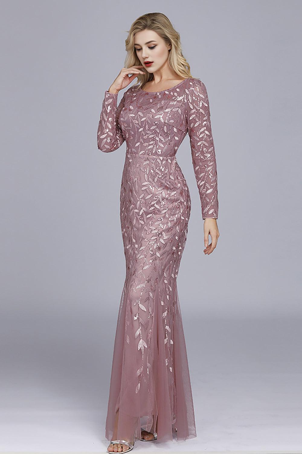Mermaid Boat Neck Mother of the Bride Dress with Appliques