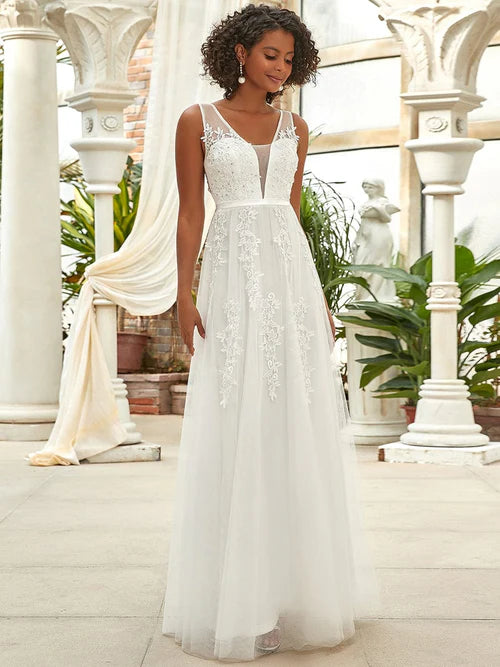 Sexy long elegant ether sheer evening gown