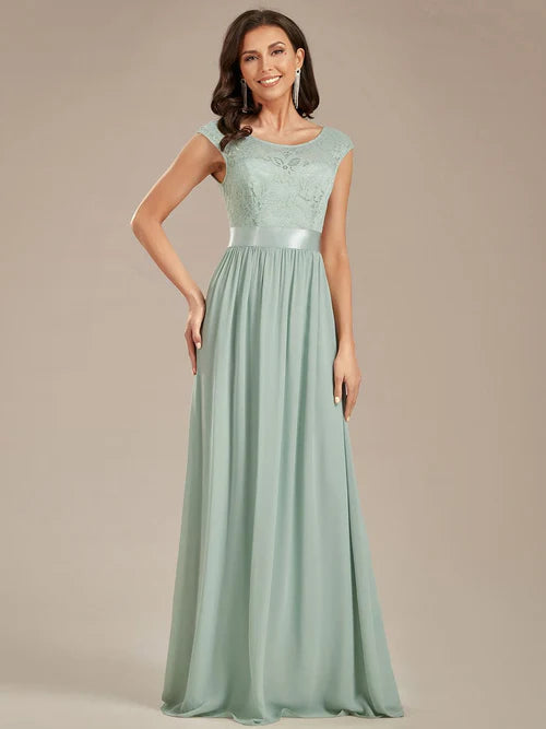 Classic round neck sexy backless lace tight bride mother skirt