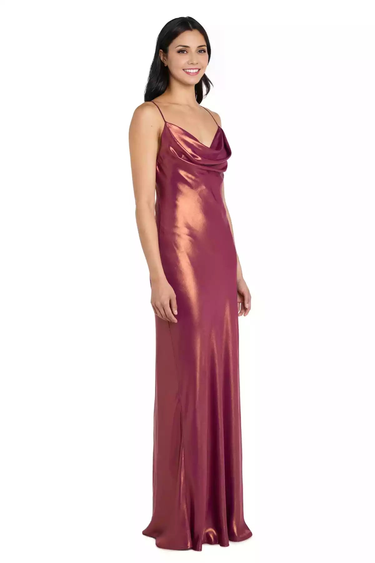Elegant satin pendant collar, slim shoulder straps, crossed bow at the back, dazzling Prom Dresses