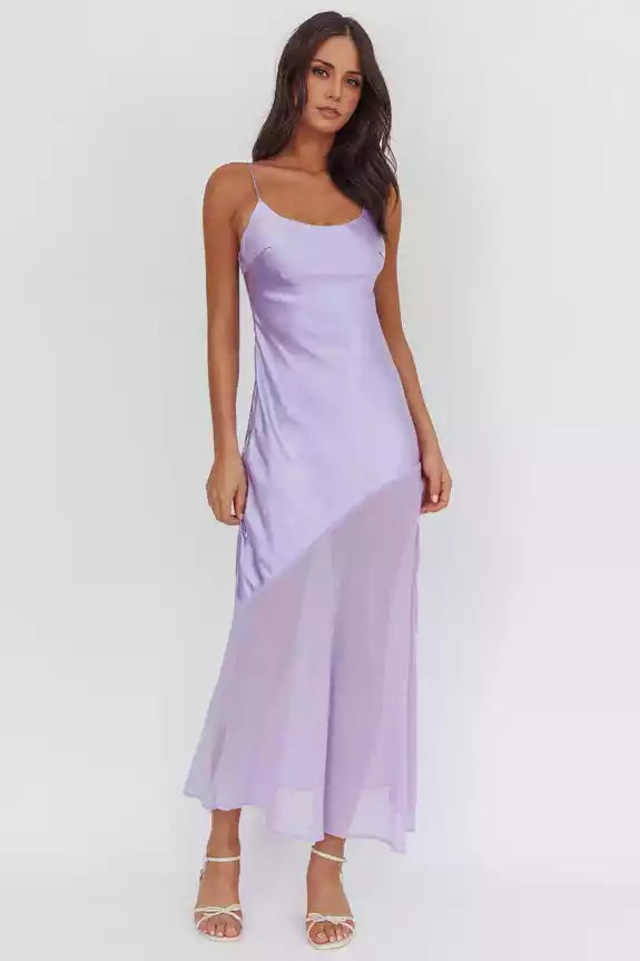 Elegant unlined thin shoulder strap with side zipper satin Bridesmaid Dresses