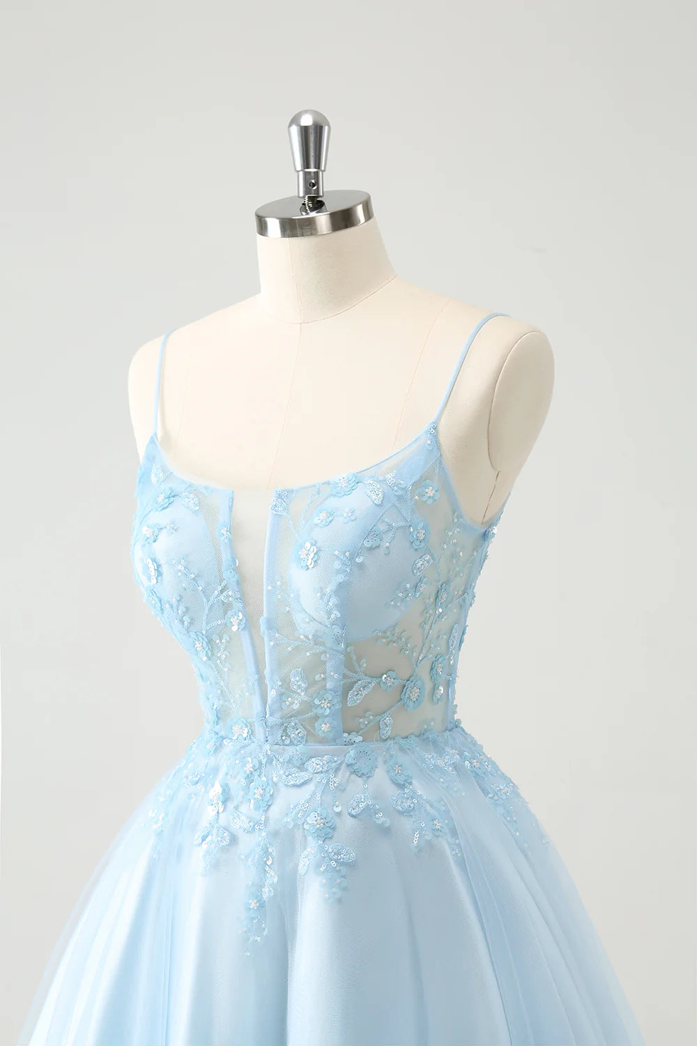 A Line Sequins Corset Short Homecoming Dress with Lace Up Back