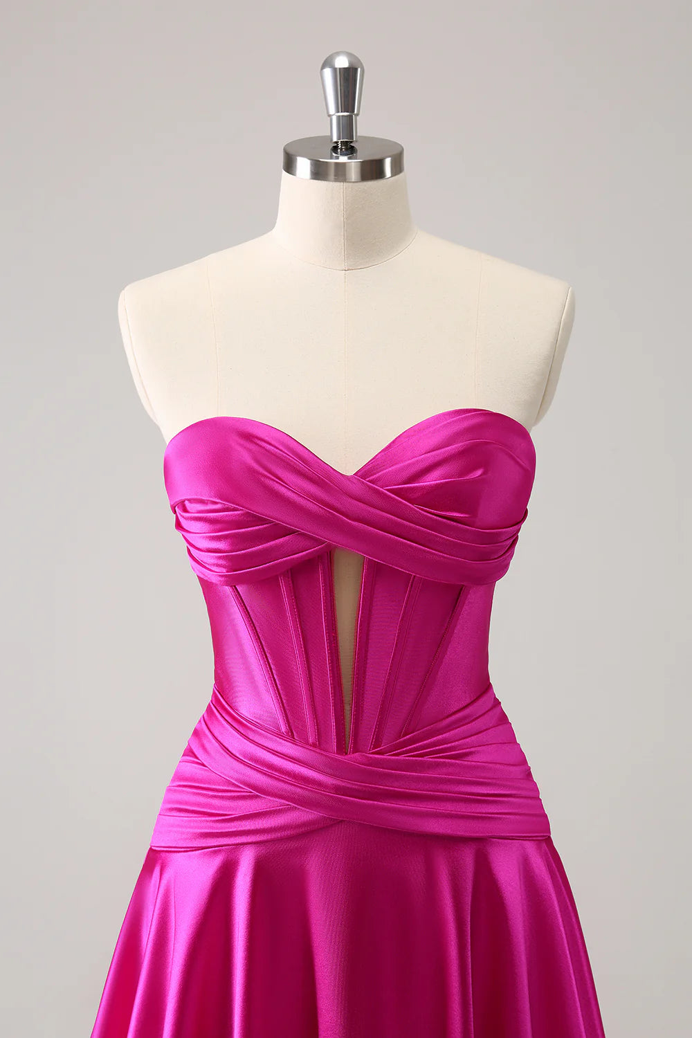 A Line Sweetheart Criss Cross Corset Homecoming Dress