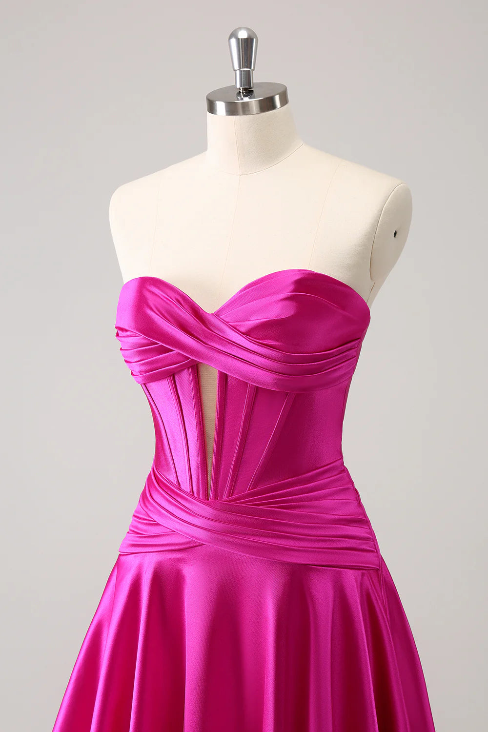 A Line Sweetheart Criss Cross Corset Homecoming Dress