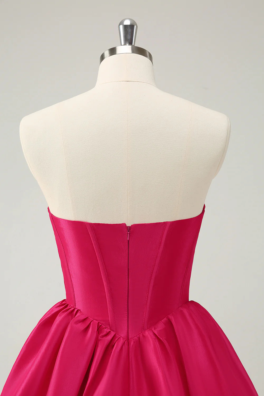 A Line Sweetheart Corset Short Fuchsia Homecoming Dress