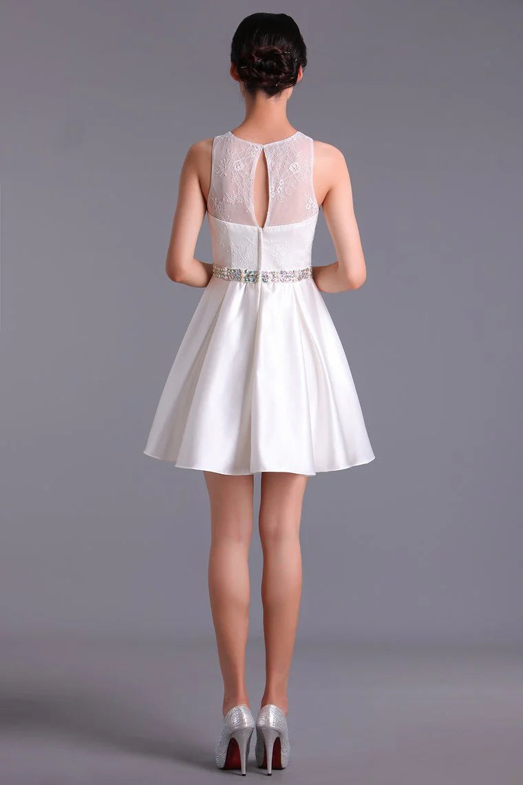 Elegant and luxurious satin lace back to school festival handmade custom dress