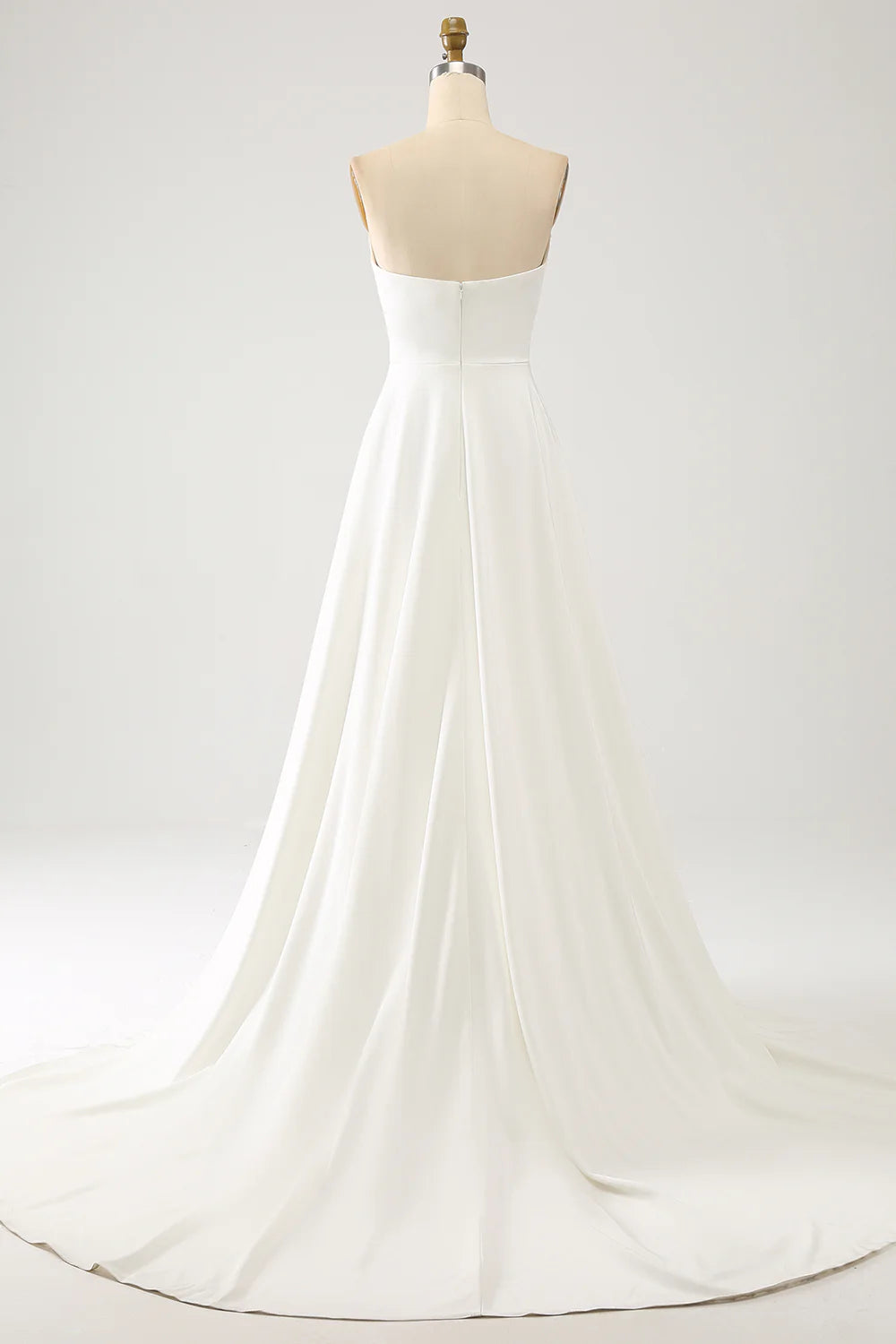 A Line Long Chiffon Wedding Dress With 3D Butterflies Long
