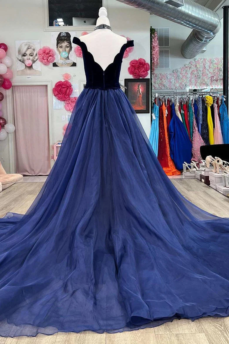 Elegant mermaid velvet off shoulder beauty pageant party dress