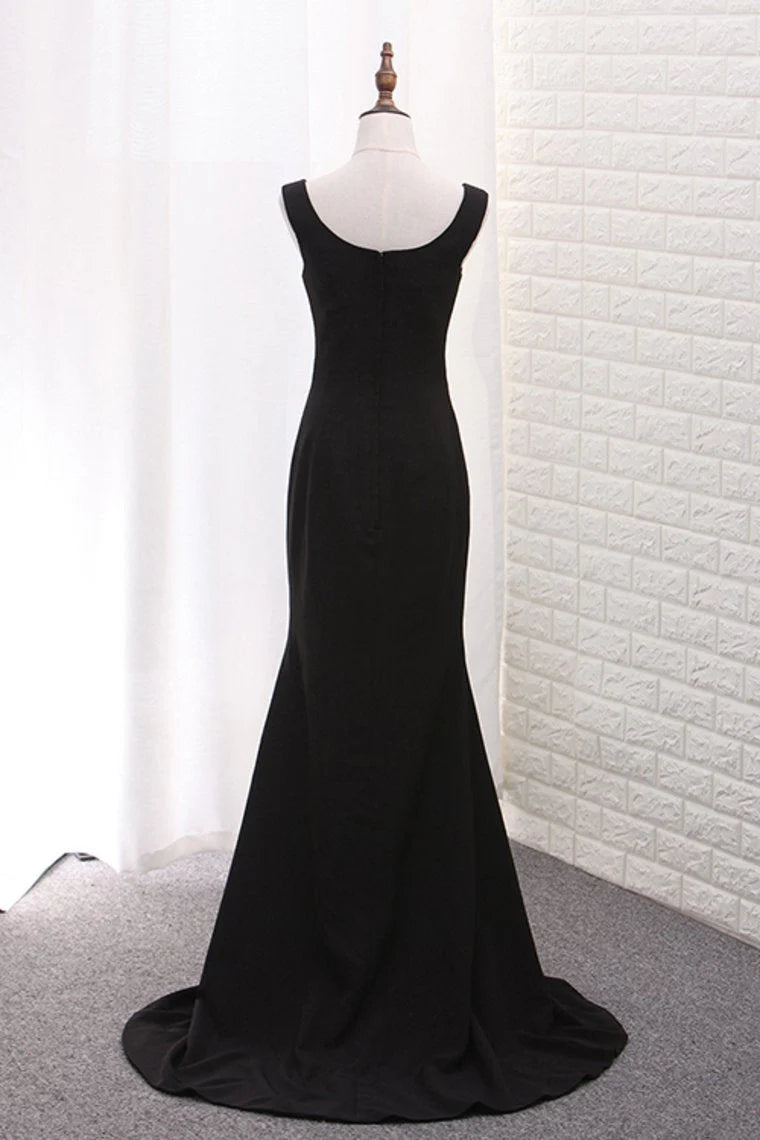 New Square Neck Evening Dress Satin Mermaid Ball Evening Dress