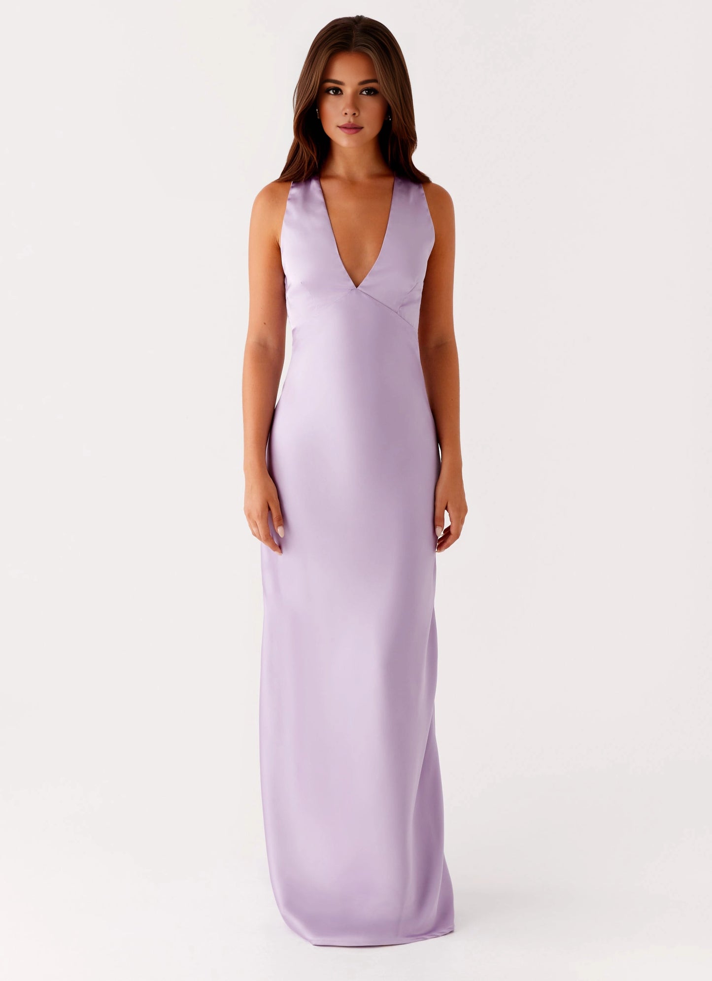 OKBBN Bold and Elegant V-neck Cross Back Prom Dresses