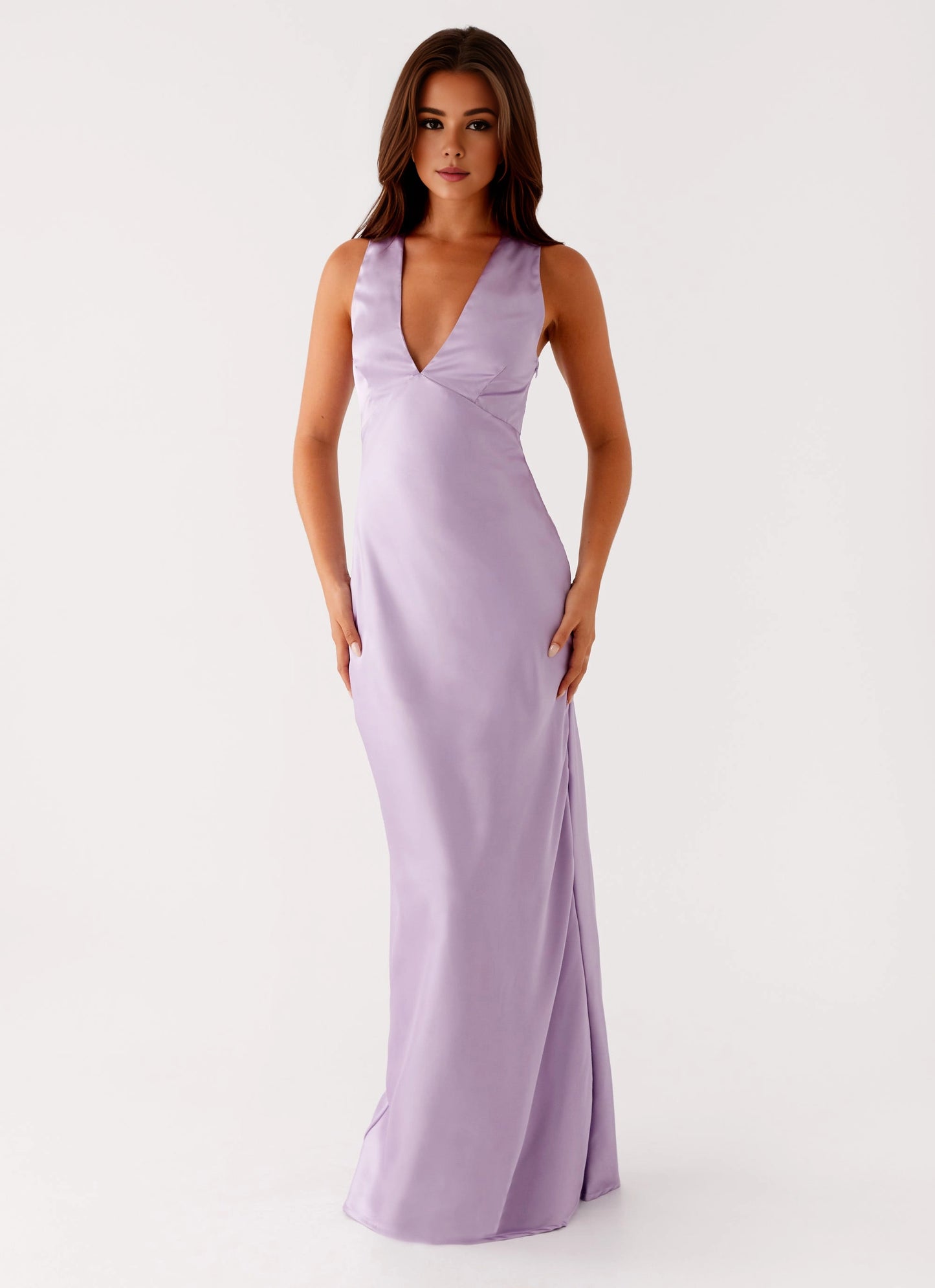 OKBBN Bold and Elegant V-neck Cross Back Prom Dresses