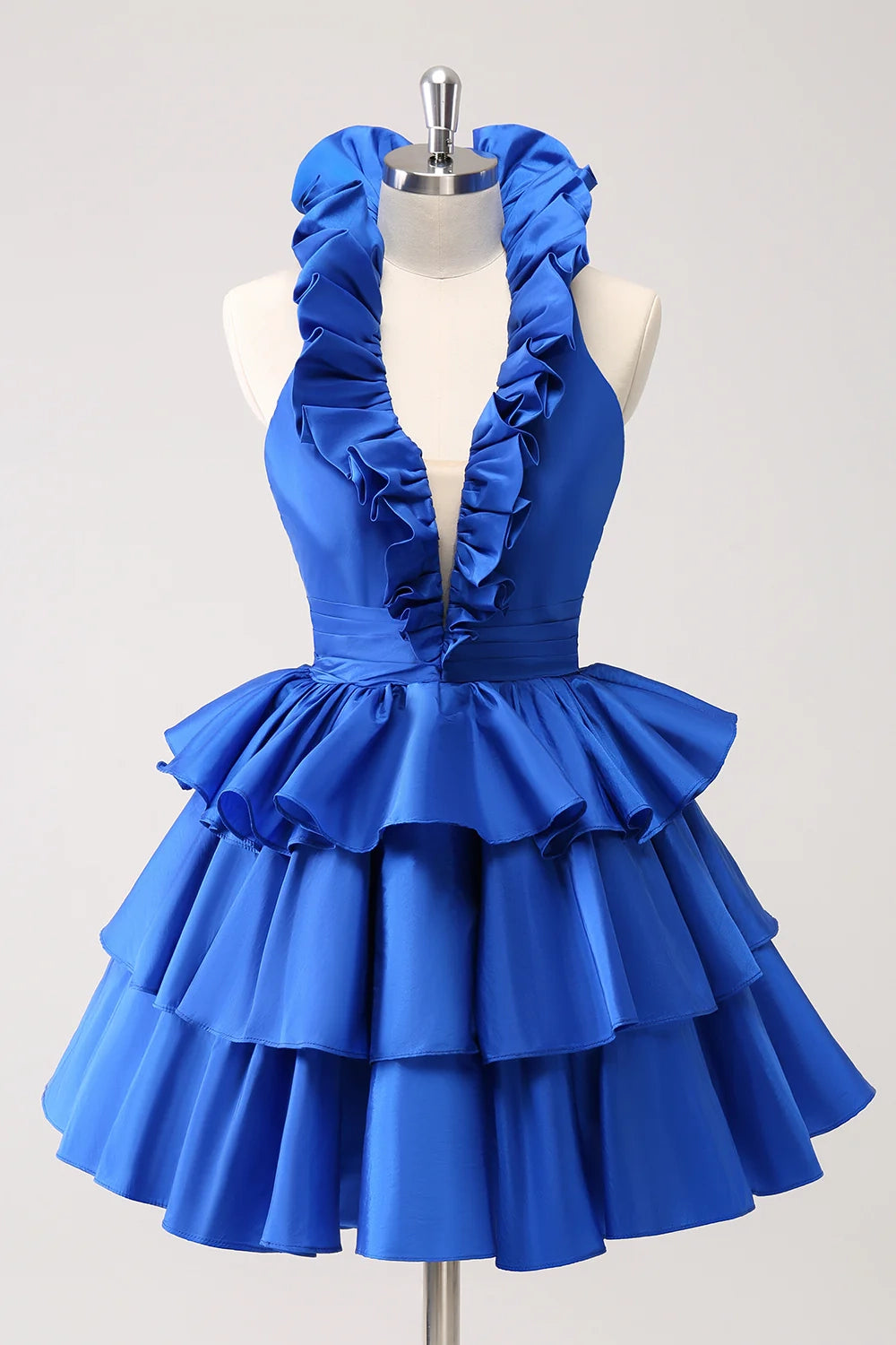 OKBBN Cute A-line backless layered ruffle edge Homecoming Dresses