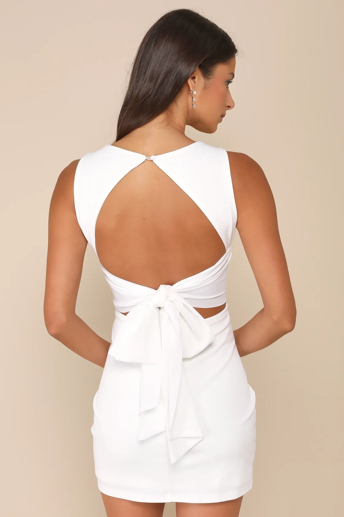 OKBBN Cute Lace up Sleeveless Mini Homecoming Dresses