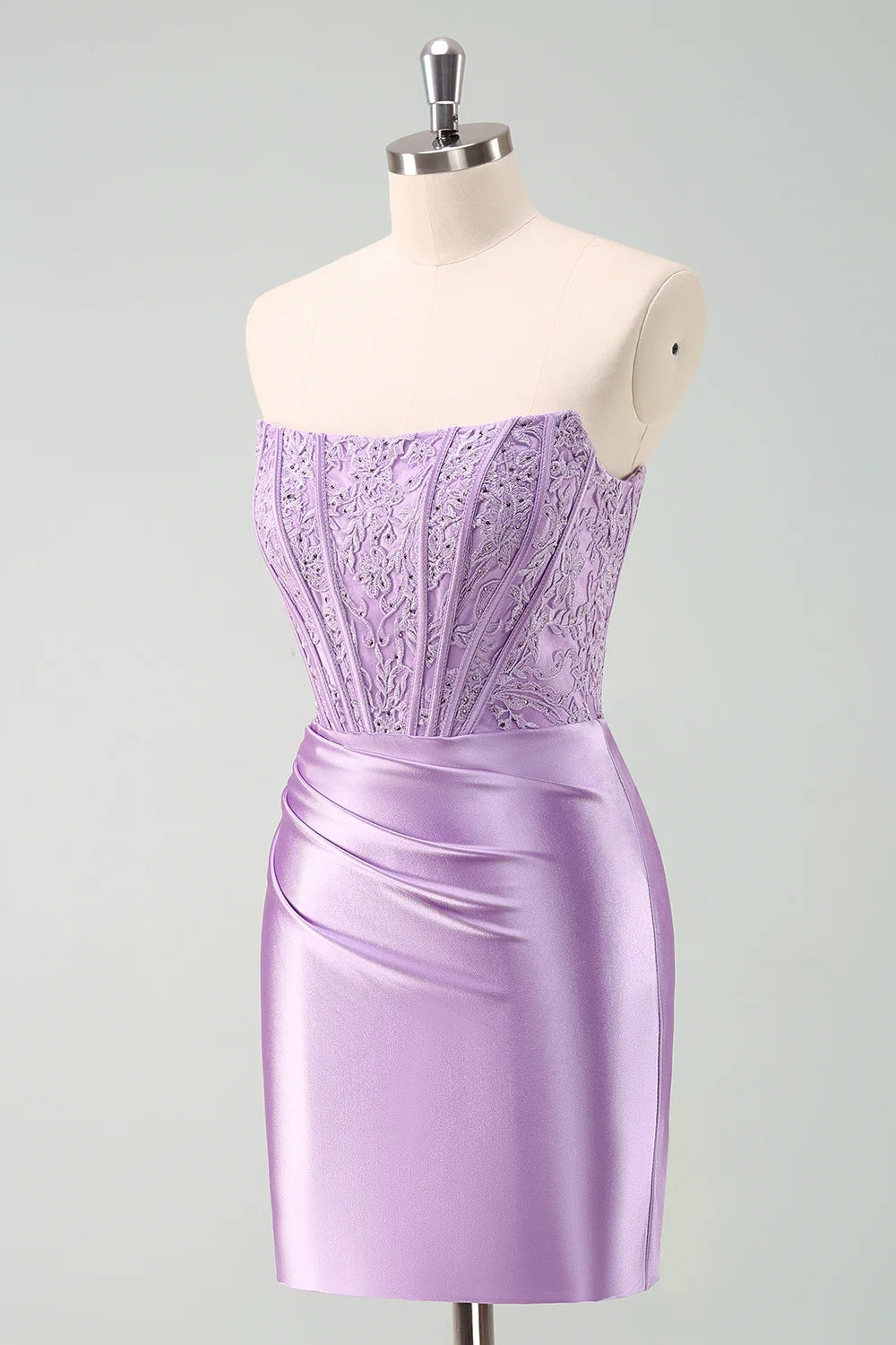 OKBBN Elegant Fashion Tight Ruffle Beaded Tight Corset Short Homecoming Dresses