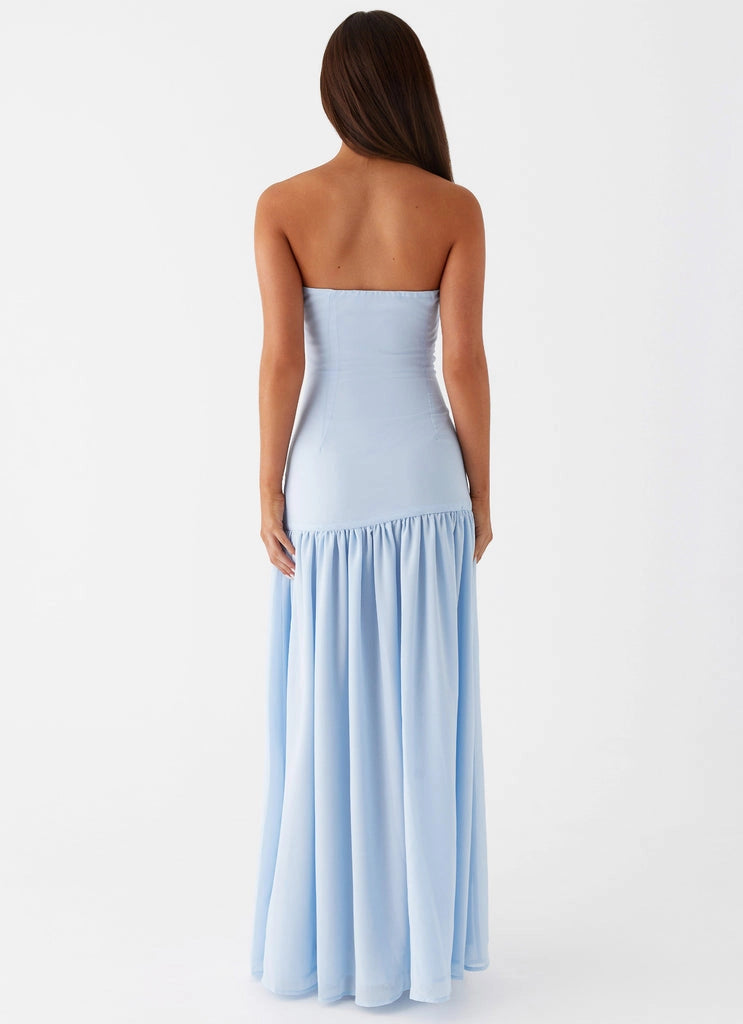 OKBBN Elegant Off Shoulder Lined Tight corset Semi Transparent Chiffon Skirt Prom Dresses