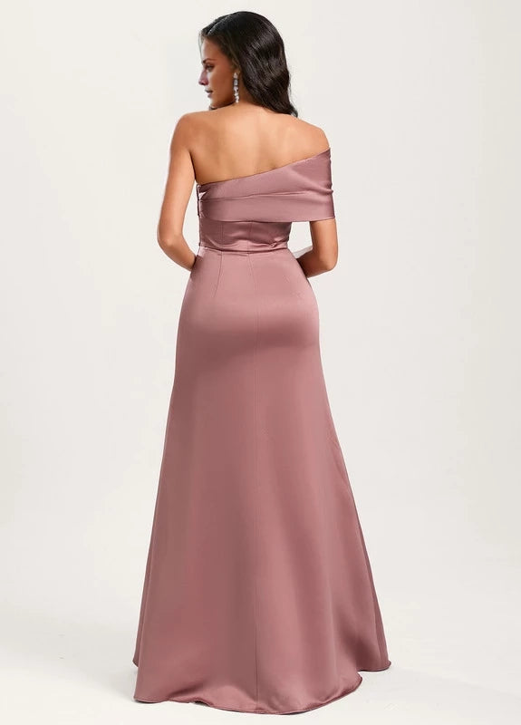 OKBBN Elegant Off Shoulder Sleeveless Slimming Prom Dresses