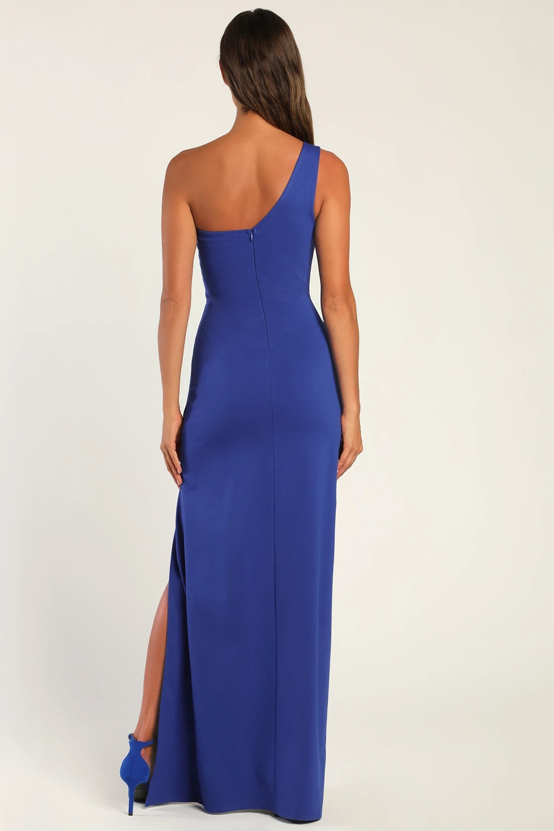 OKBBN Elegant Simple Split Sleeveless One Shoulder Homecoming Dresses