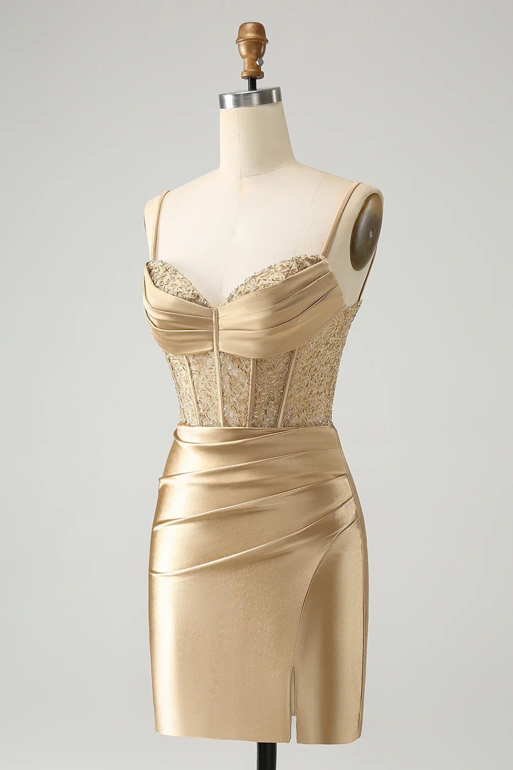 OKBBN Elegant Slimming Tight corset Short Style Back Strap Homecoming Dresses