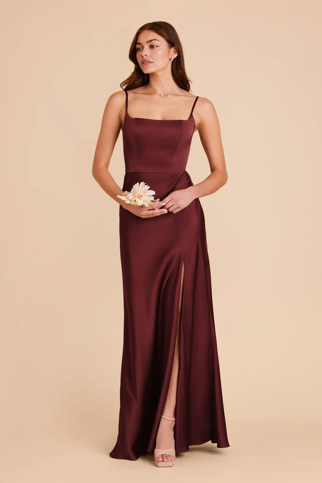OKBBN Minimalist Skirt with Adjustable Shoulder Straps and Round Neck A-line Prom Dresses