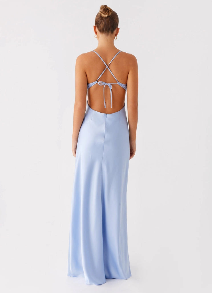 OKBBN Romantic and Avant garde Heart Collar Lock Eye Front Lace Satin Prom Dresses