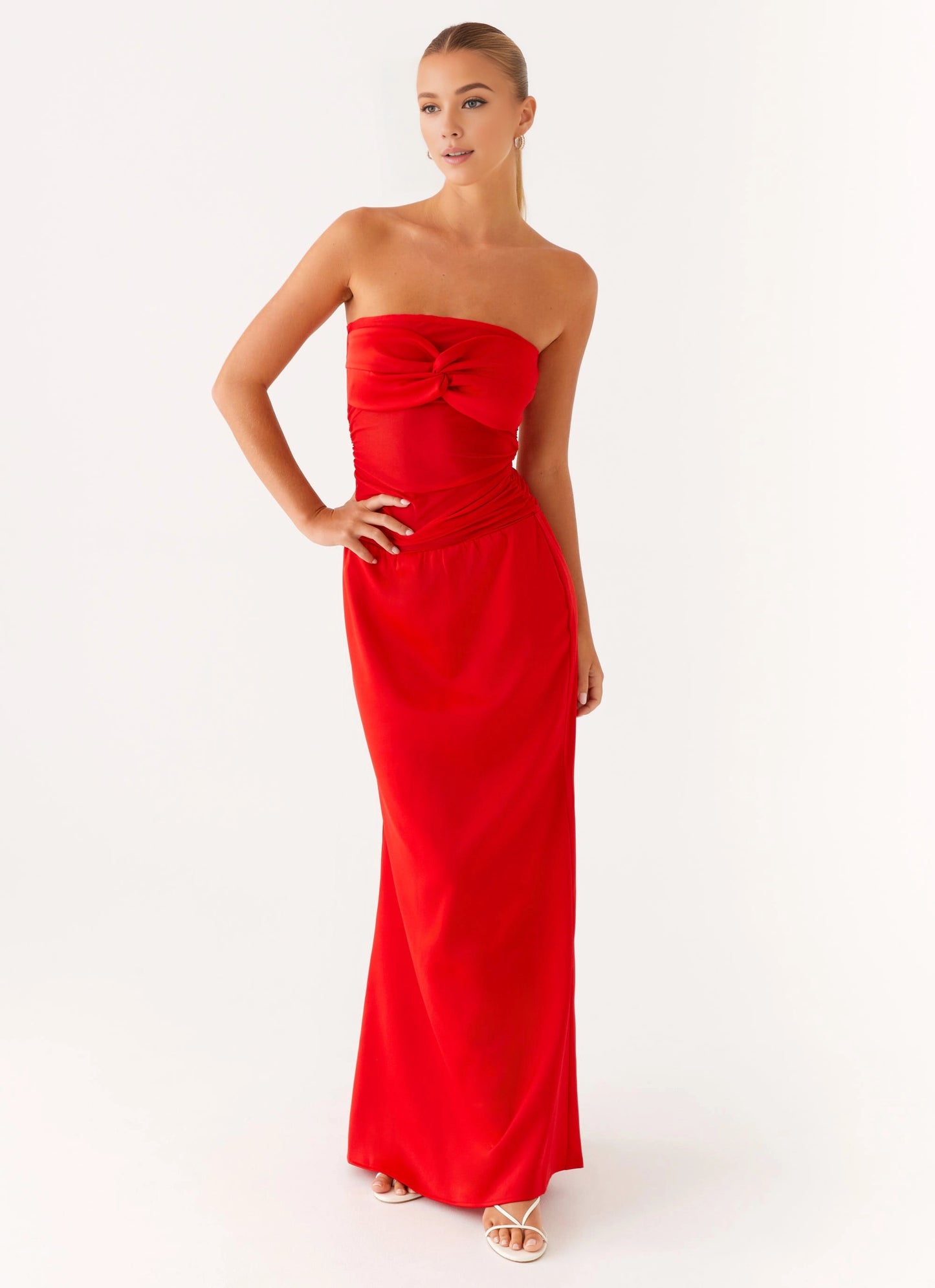 OKBBN's bold and beautiful off shoulder pleated semi transparent tight corset Prom Dresses