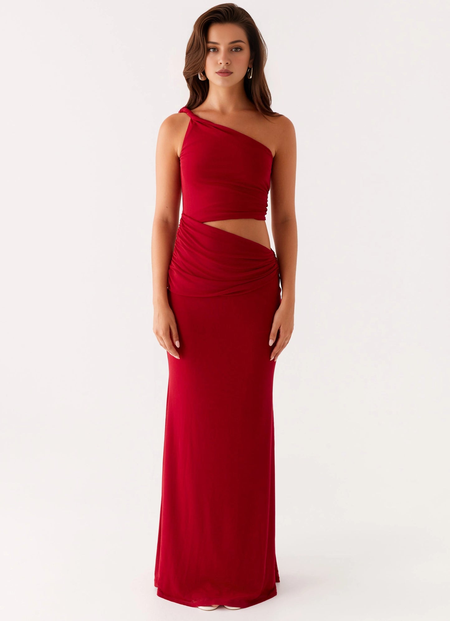 OKBBN's bold and exquisite straight neck side hollowed out slim fit Prom Dresses