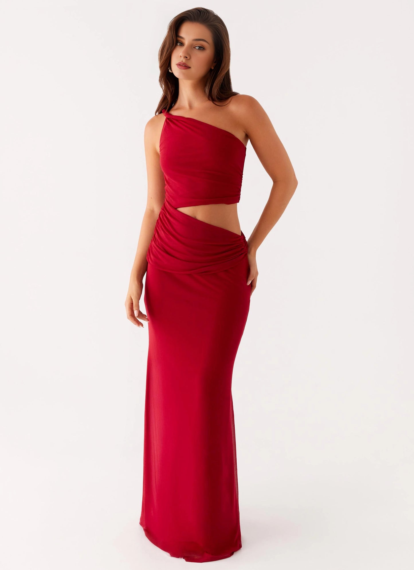 OKBBN's bold and exquisite straight neck side hollowed out slim fit Prom Dresses