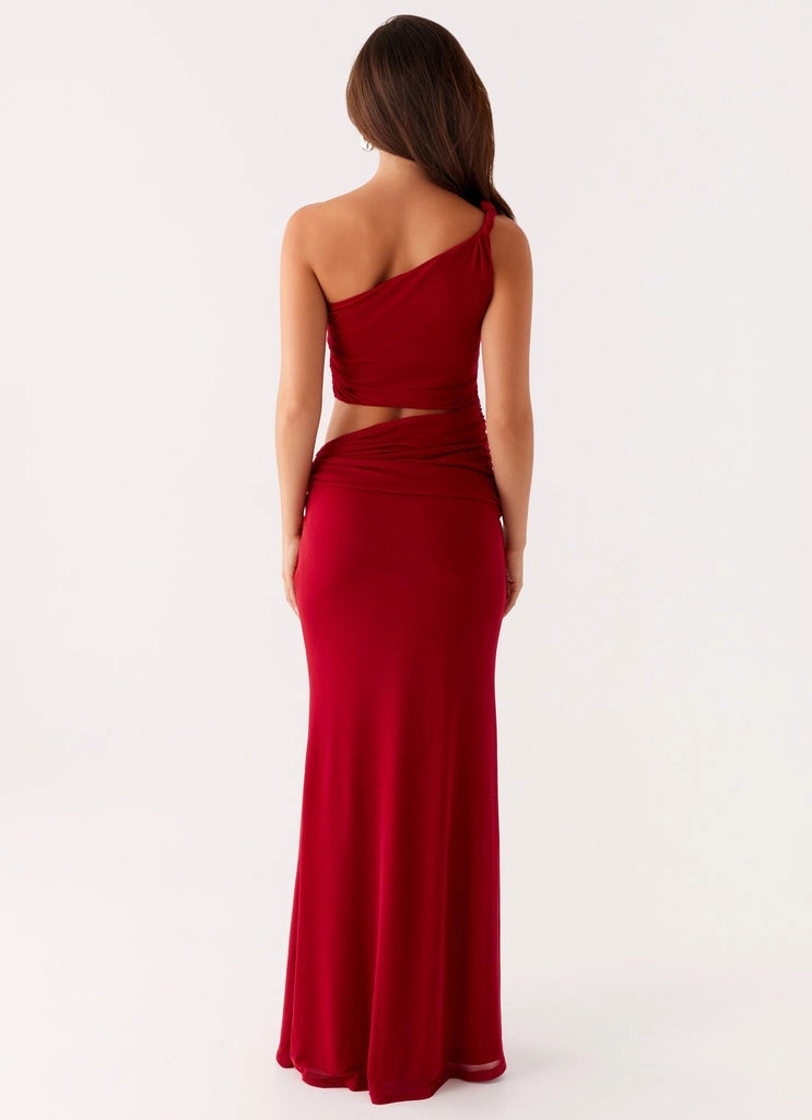 OKBBN's bold and exquisite straight neck side hollowed out slim fit Prom Dresses