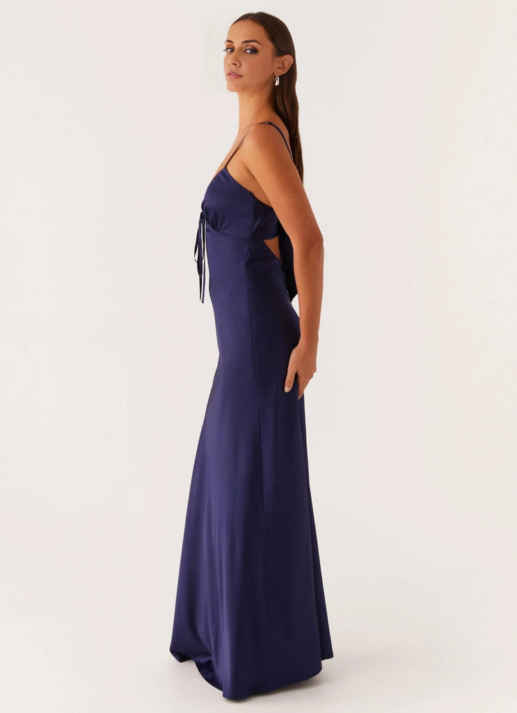 OKBBN's charming V-neck floral satin full lining design Prom Dresses