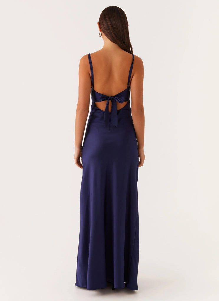 OKBBN's charming V-neck floral satin full lining design Prom Dresses