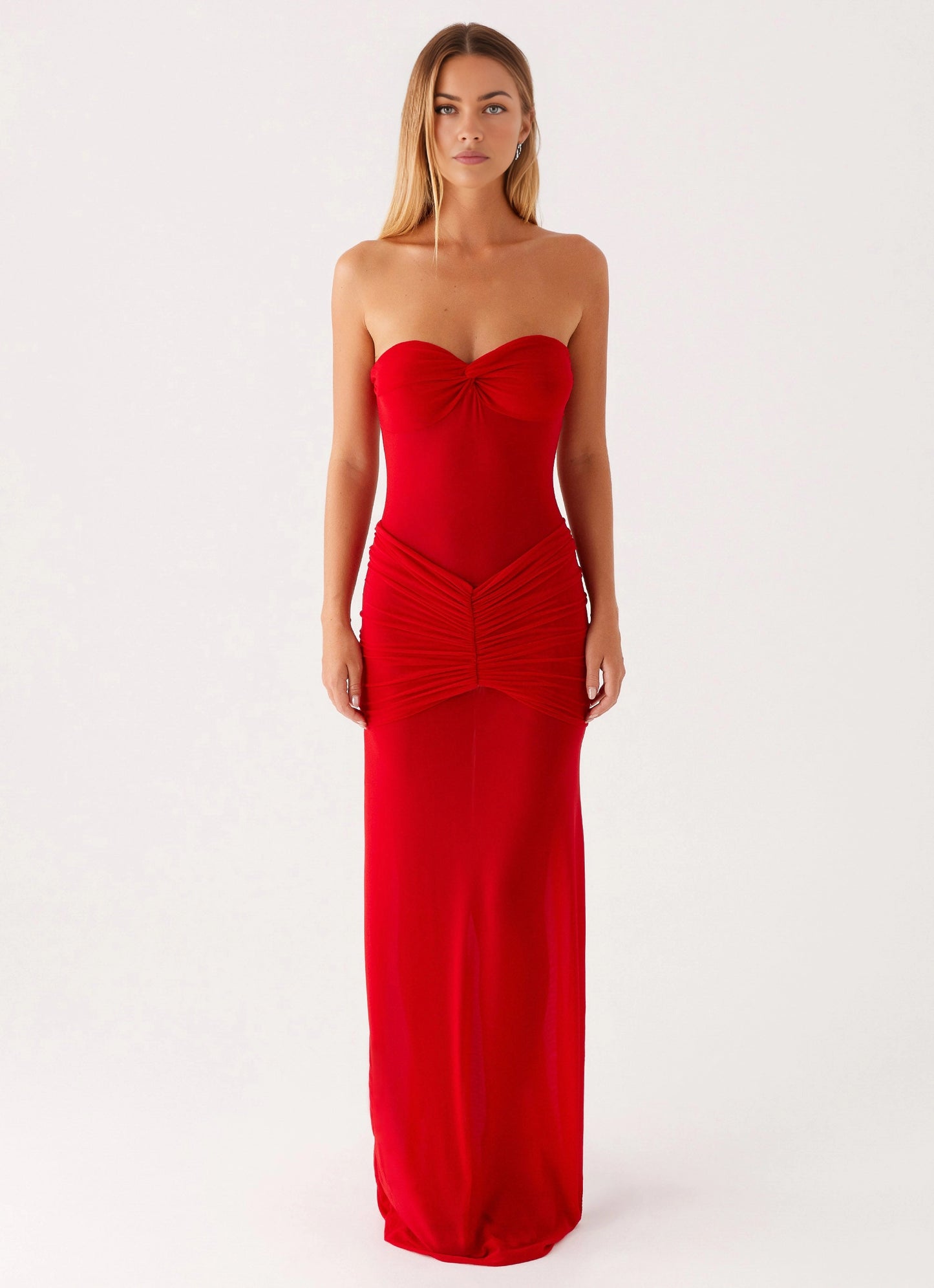 OKBBN's charming heart-shaped neckline pleated tight corset is lightweight and elegant Prom Dresses